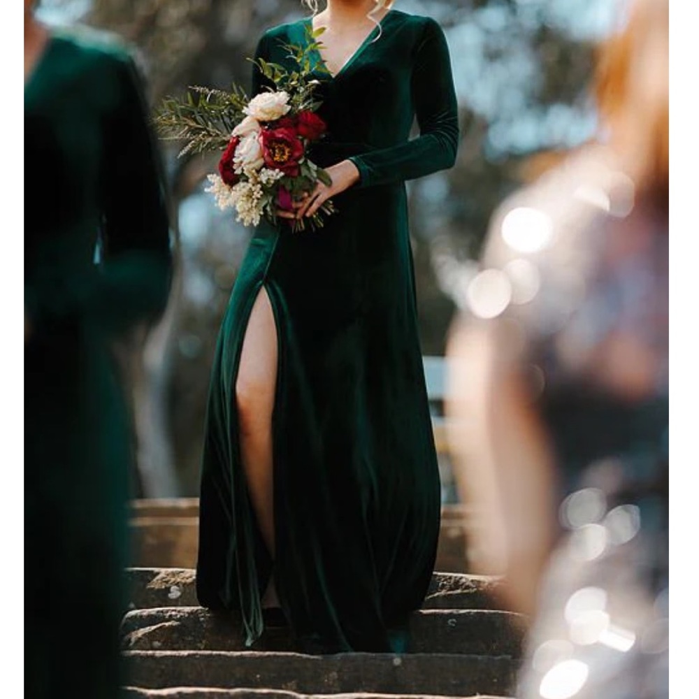Emerald Green Velvet Dress